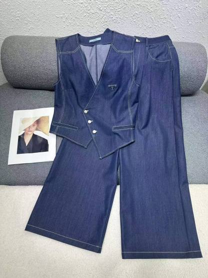 PR4DA 高品質Vネックテンセルベスト＋パンツ ツーピースセット【50％割引+送料無料】