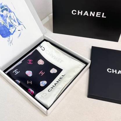 CHANE1 カラフルダブルCシルクスカーフ【50％割引+送料無料】
