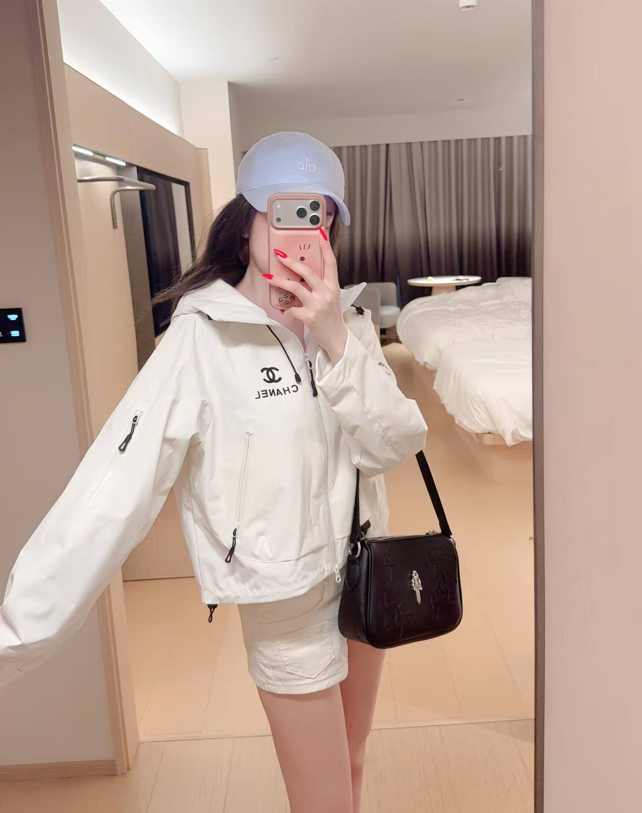 CHANE1 ダブルC フード付きジャケット【50％割引+送料無料】