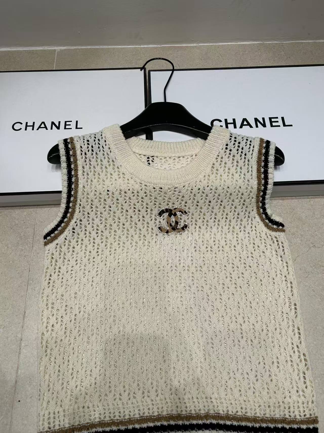 CHANE1 ダブルC シンプルウールベスト【50％割引+送料無料】