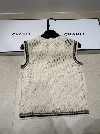 CHANE1 ダブルC シンプルウールベスト【50％割引+送料無料】
