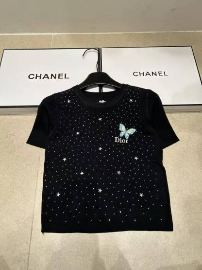 DI0R蝶の刺繍入り五芒星セーター【50％割引+送料無料】