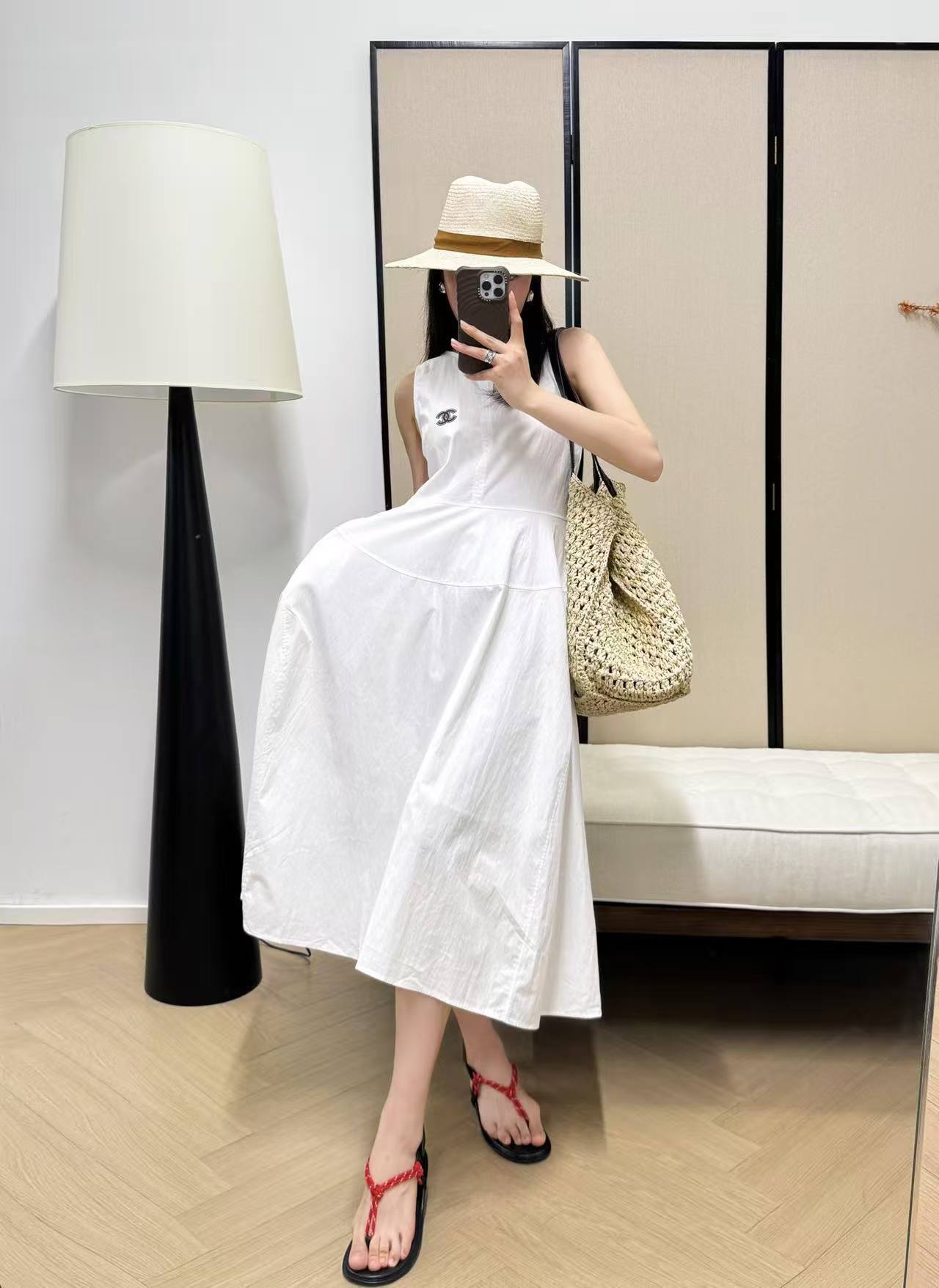 CHANE1 シンプルダブルCベストドレス【50％割引+送料無料】