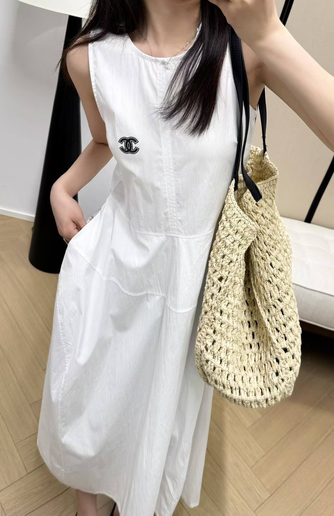 CHANE1 シンプルダブルCベストドレス【50％割引+送料無料】