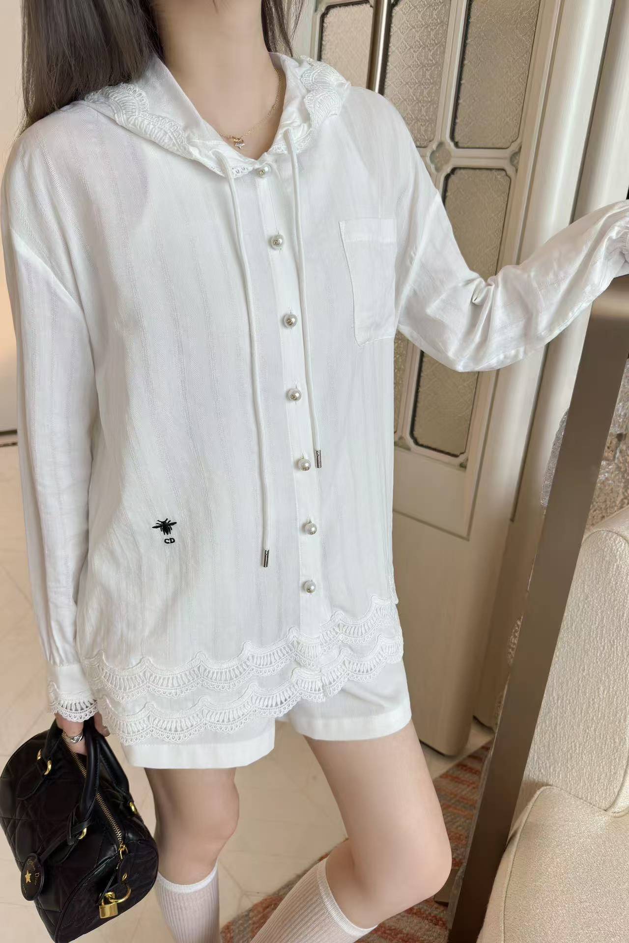 DIOR CD Bee フード付きシャツ【50％割引+送料無料】