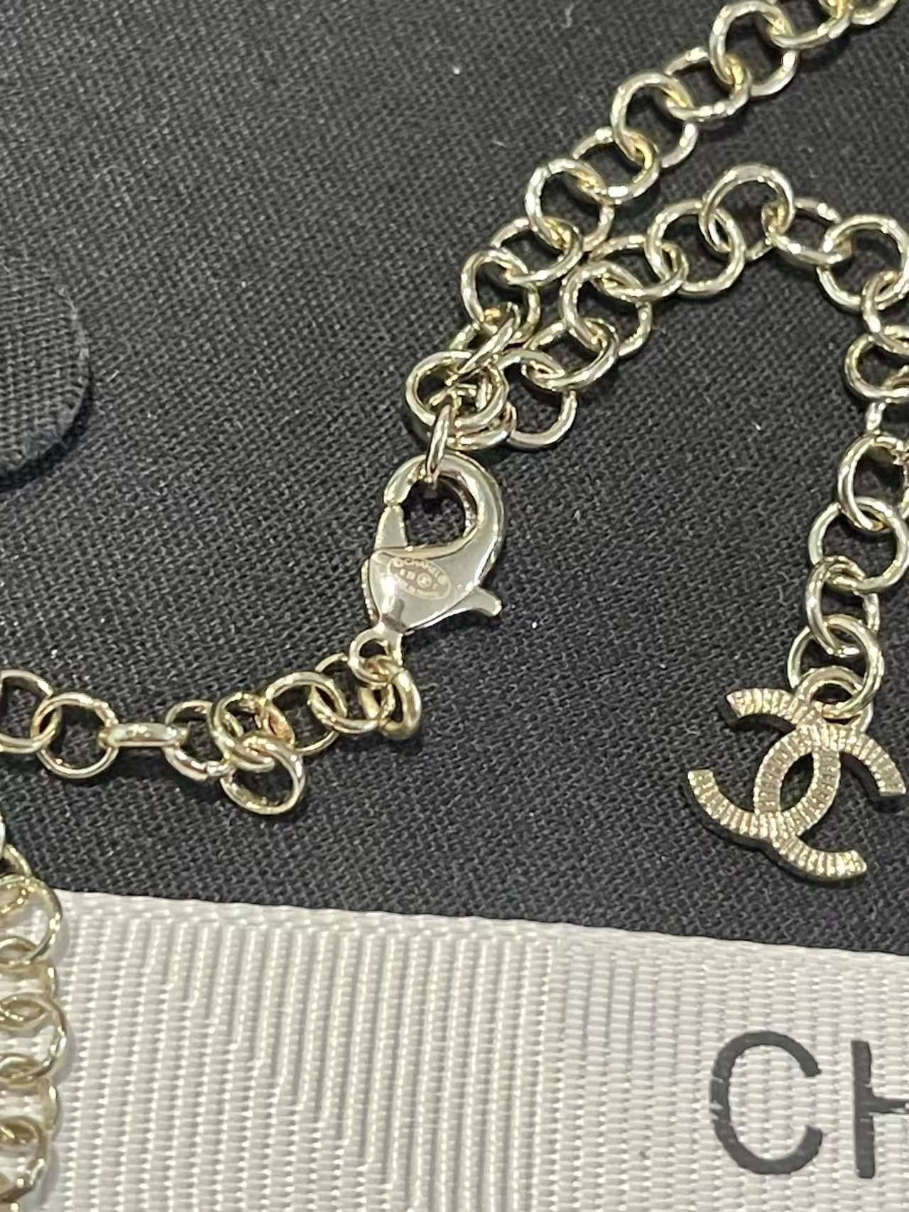 CHANE1 ピンクフラワー ダブルCネックレス【50％割引+送料無料】