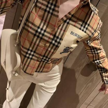 BUR8ERRY チェック柄ウォーホースシャツ【50％割引+送料無料】