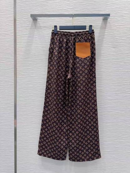 LVプリント入りゴムウエストカジュアルパンツ【50％割引+送料無料】