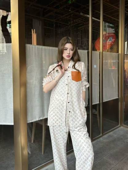 LVプリント シャツ＆トラウザーズ 2ピースセット【50％割引+送料無料】