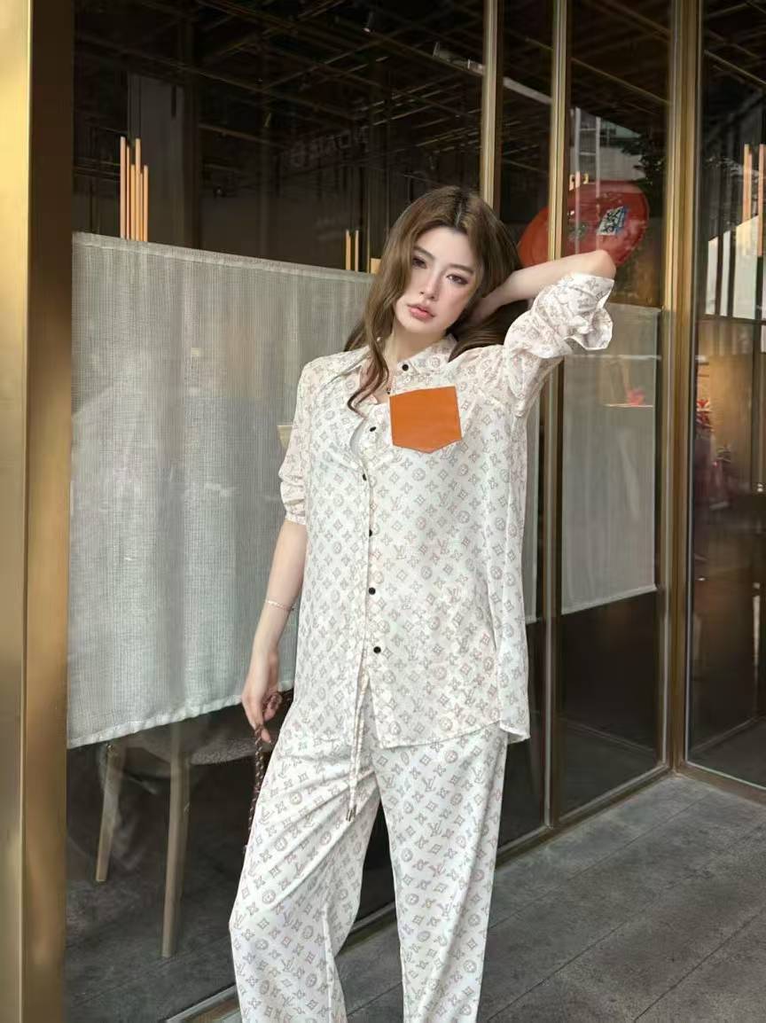 LVプリント シャツ＆トラウザーズ 2ピースセット【50％割引+送料無料】