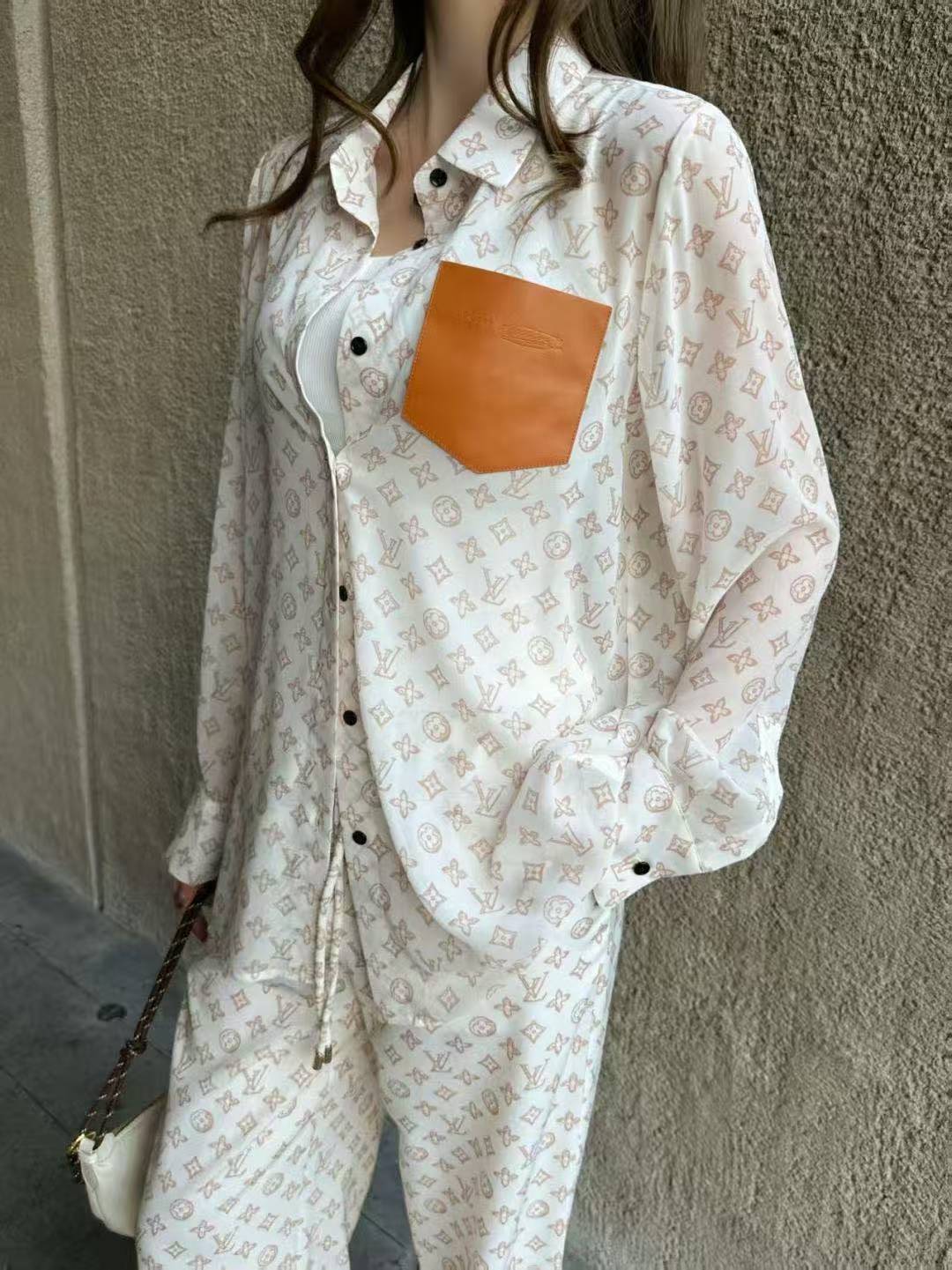 LVプリント シャツ＆トラウザーズ 2ピースセット【50％割引+送料無料】