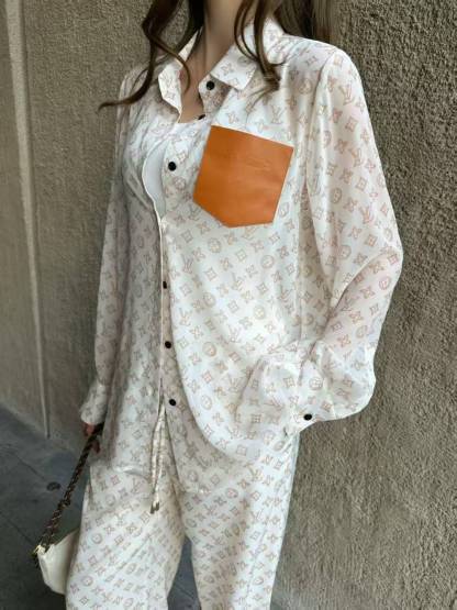 LVプリント シャツ＆トラウザーズ 2ピースセット【50％割引+送料無料】