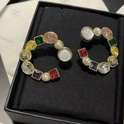 CHANE1 カラーストーンスタッドピアス【50％割引+送料無料】