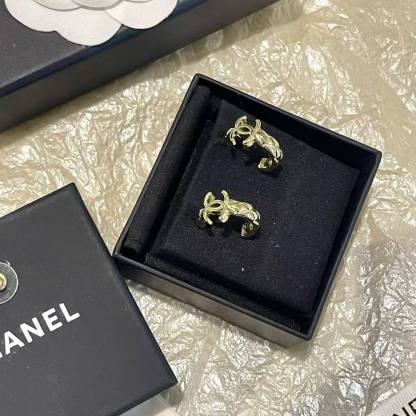 CHANE1 ダブルCチェック柄イヤリング【50％割引+送料無料】