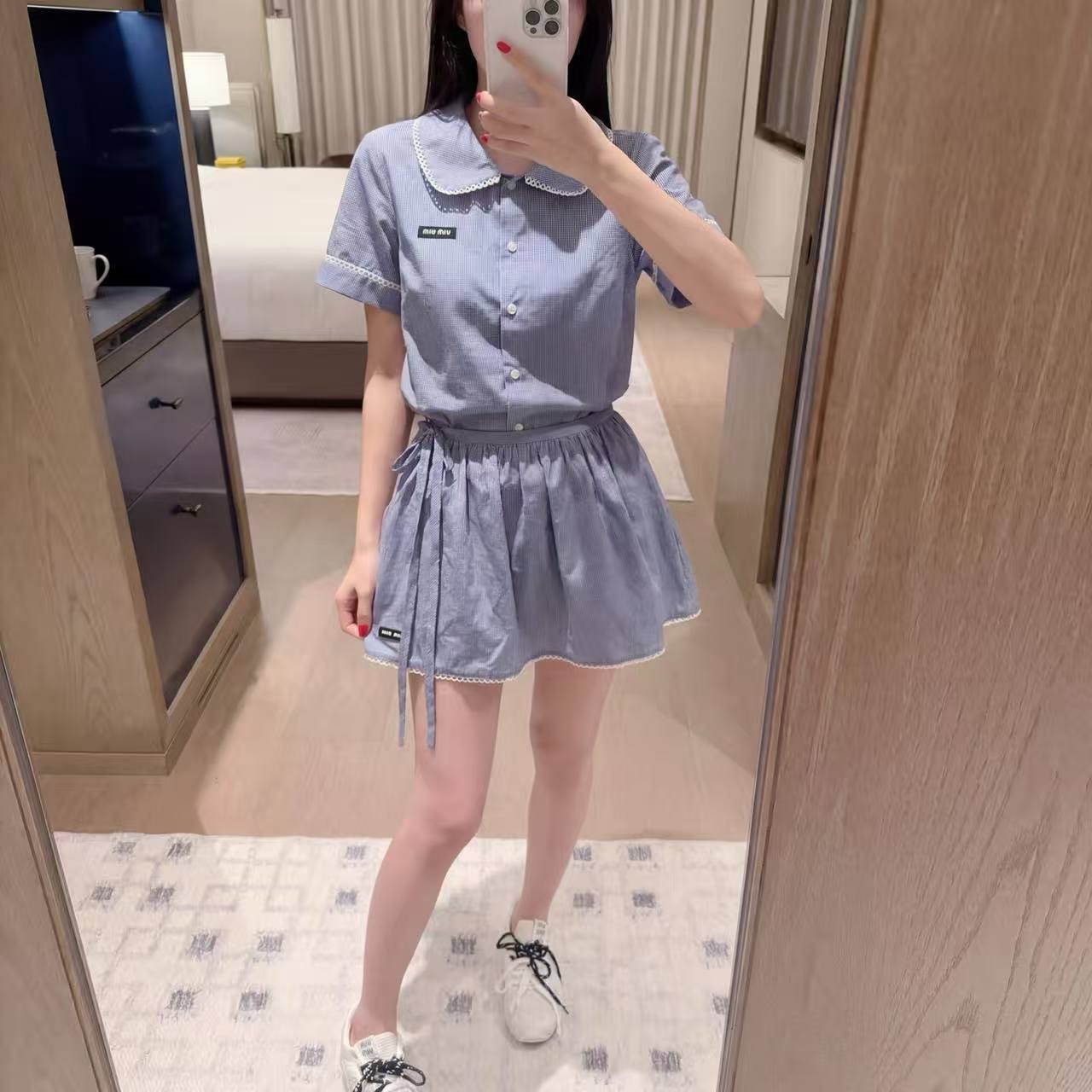 M1UM1U シャツ＆スカート 2点セット【50％割引+送料無料】