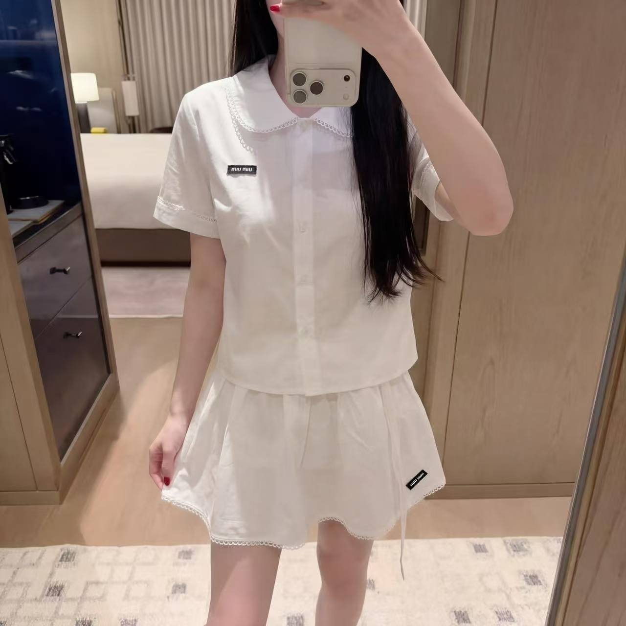 M1UM1U シャツ＆スカート 2点セット【50％割引+送料無料】