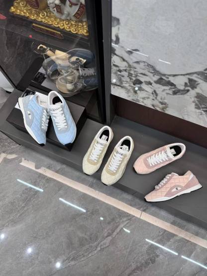 CHANE1 カラーブロック ダブルC カジュアルシューズ【50％割引+送料無料】