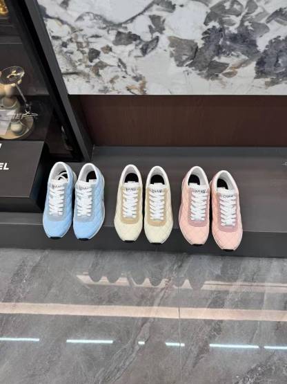 CHANE1 カラーブロック ダブルC カジュアルシューズ【50％割引+送料無料】