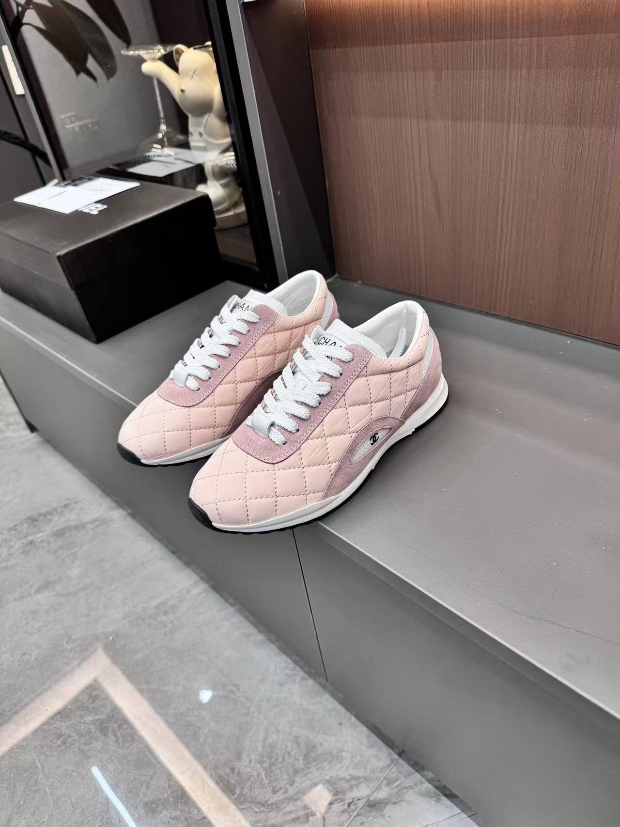 CHANE1 カラーブロック ダブルC カジュアルシューズ【50％割引+送料無料】