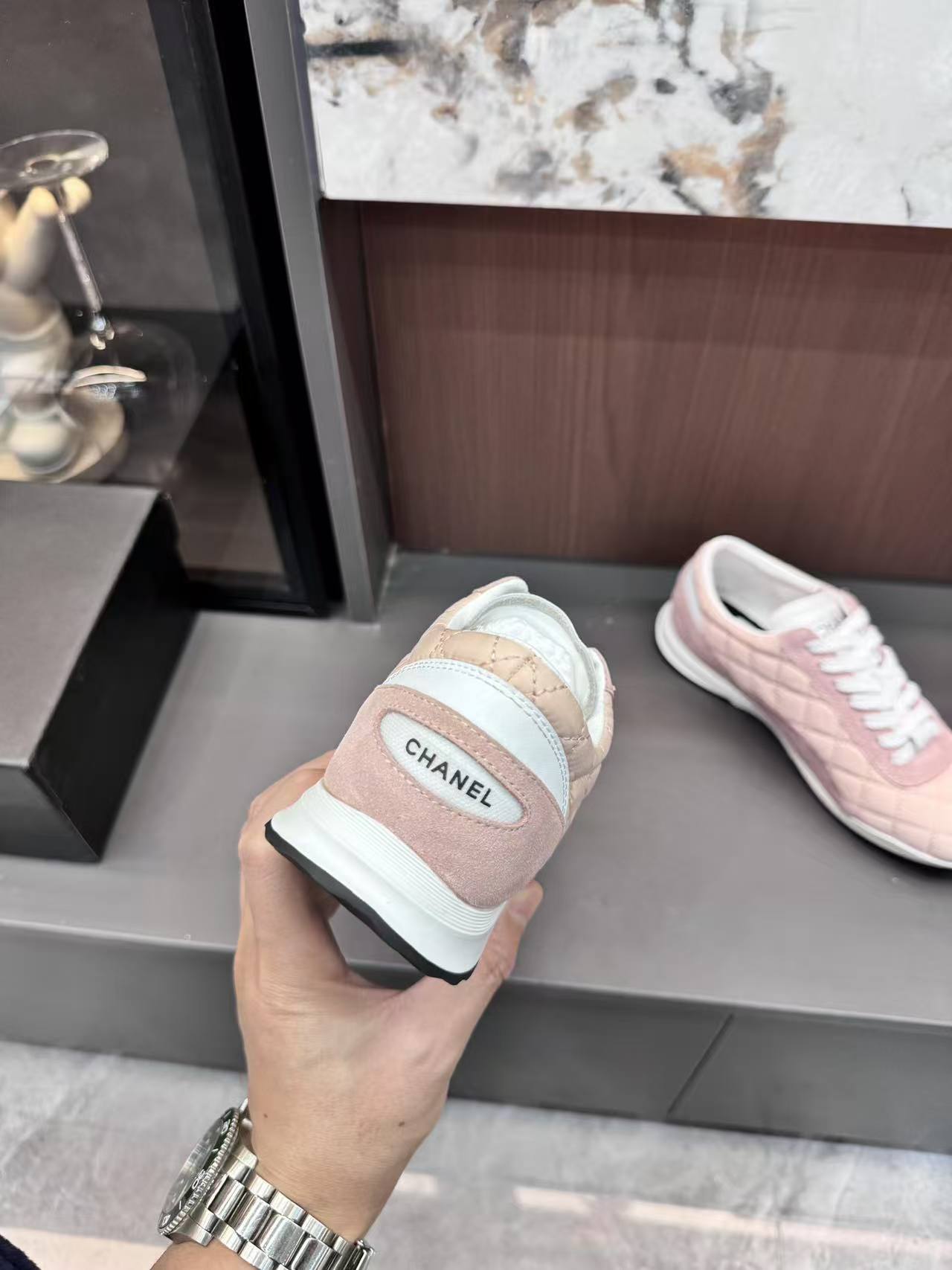 CHANE1 カラーブロック ダブルC カジュアルシューズ【50％割引+送料無料】