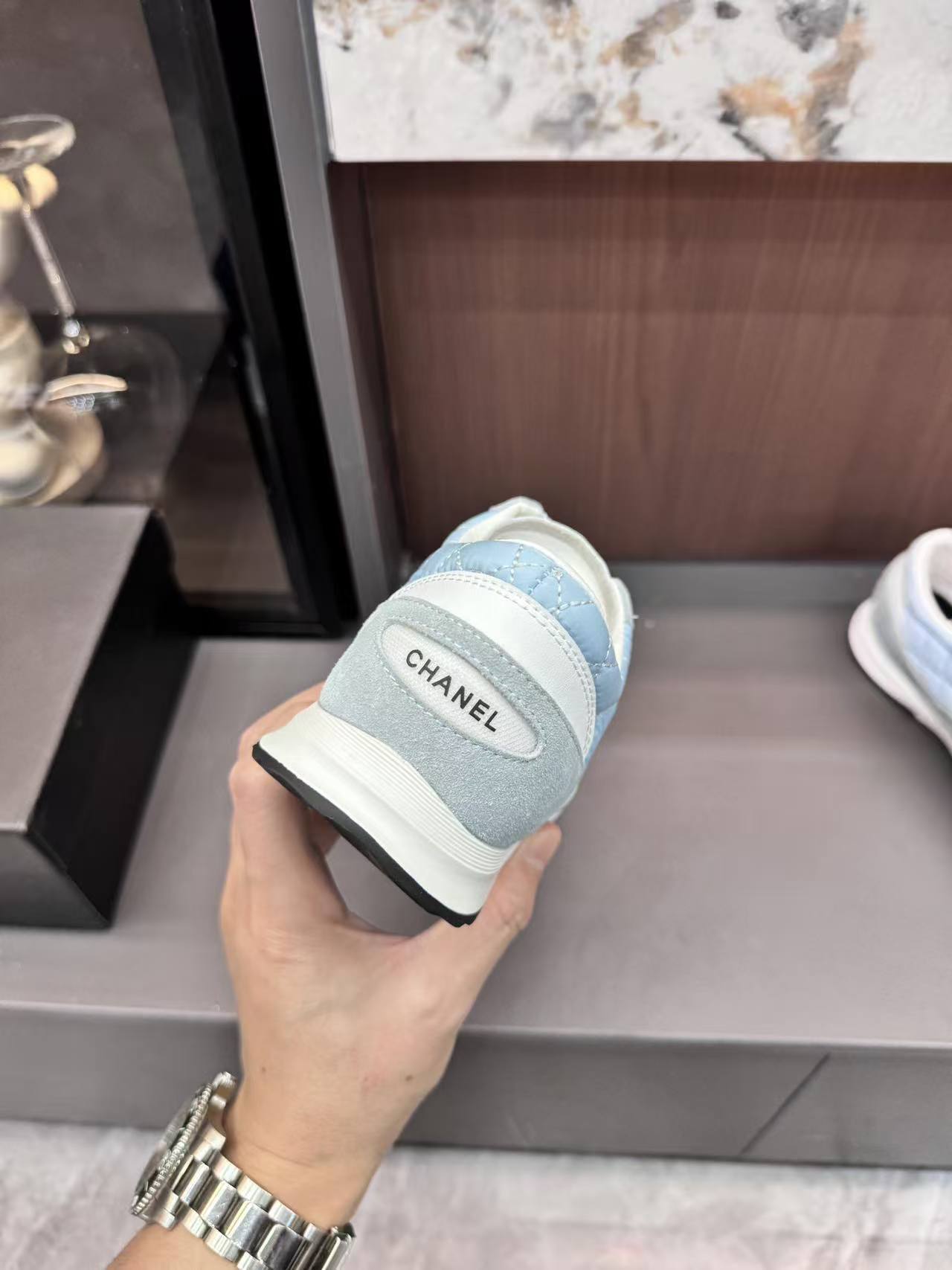 CHANE1 カラーブロック ダブルC カジュアルシューズ【50％割引+送料無料】