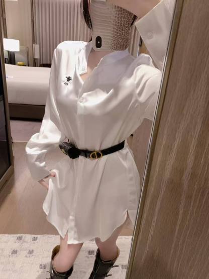 DIOR ウエストバッグ付きシャツドレス【50％割引+送料無料】