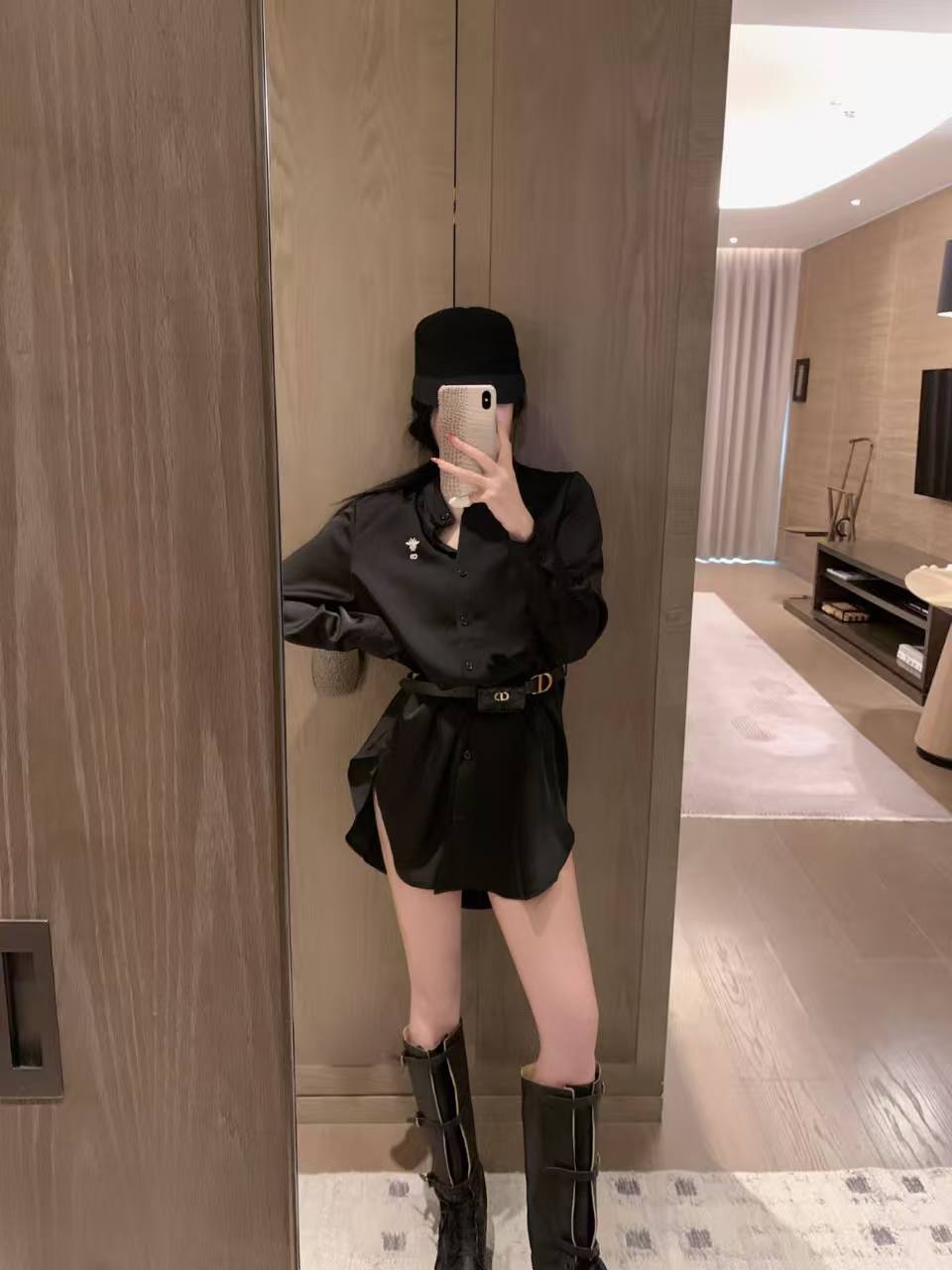 DIOR ウエストバッグ付きシャツドレス【50％割引+送料無料】