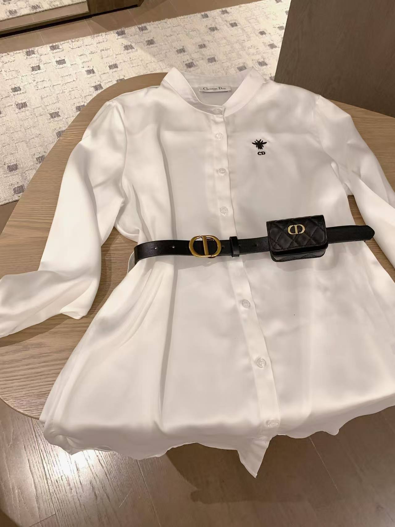 DIOR ウエストバッグ付きシャツドレス【50％割引+送料無料】