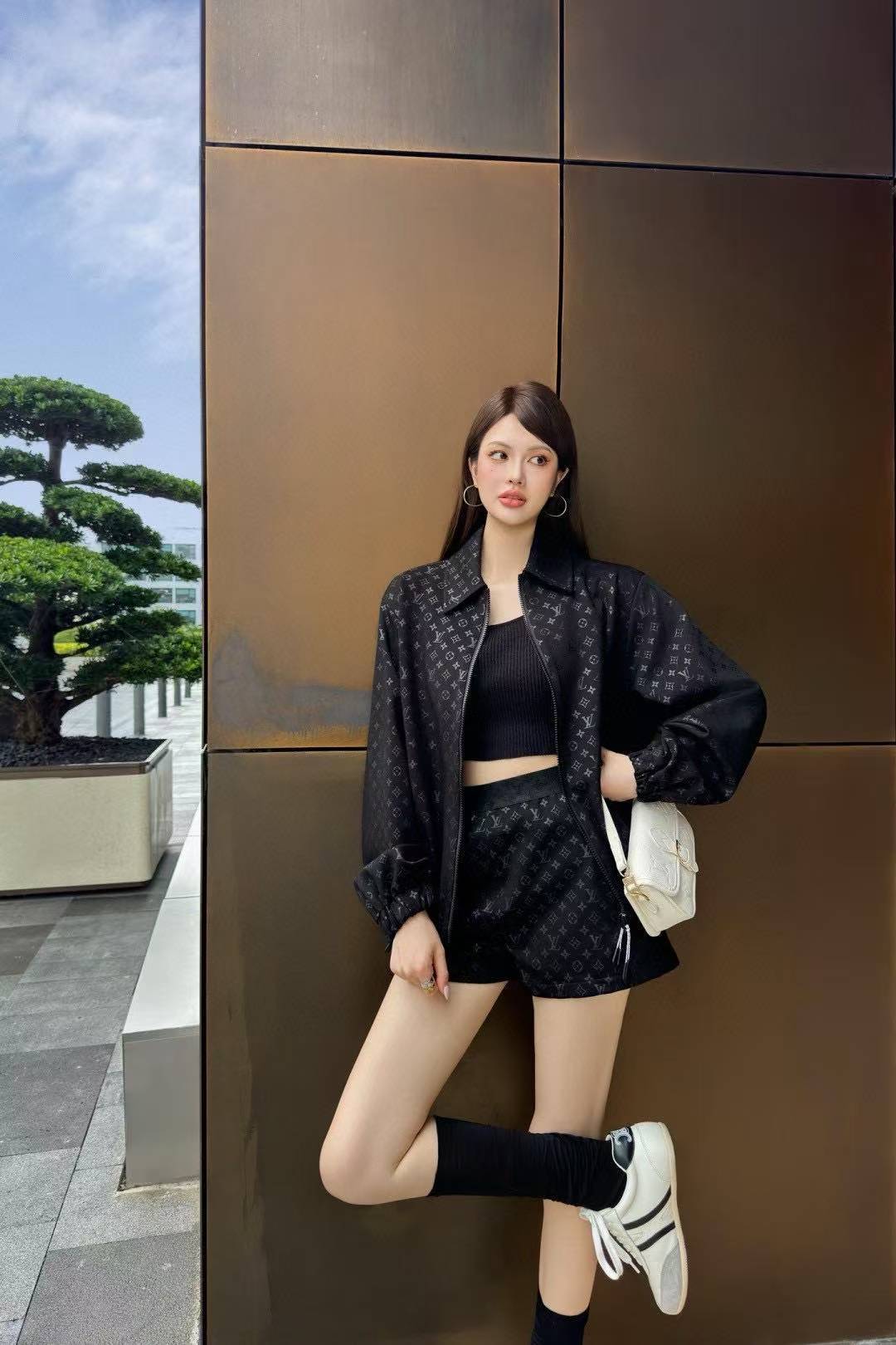 LVプリント ジャケット＆ショートパンツ 2点セット【50％割引+送料無料】