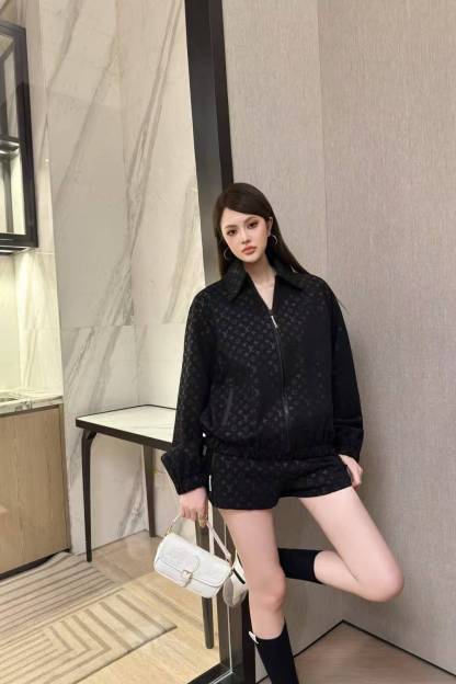 LVプリント ジャケット＆ショートパンツ 2点セット【50％割引+送料無料】