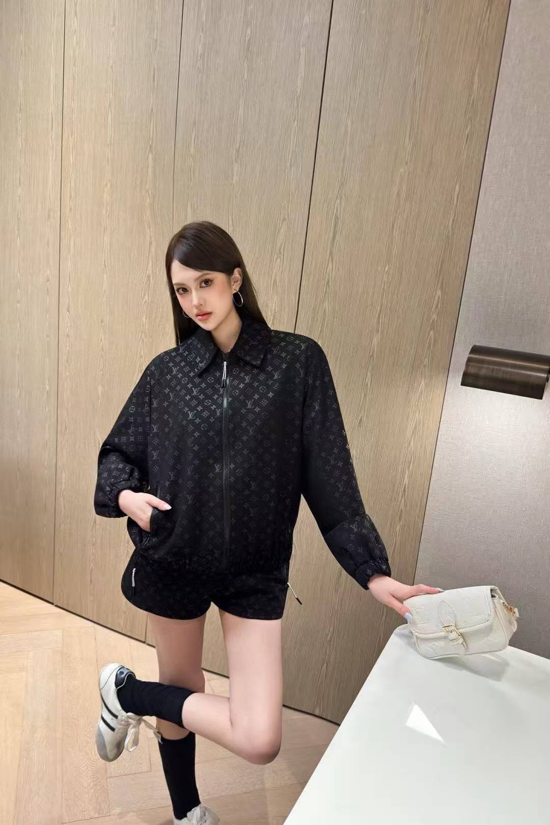 LVプリント ジャケット＆ショートパンツ 2点セット【50％割引+送料無料】