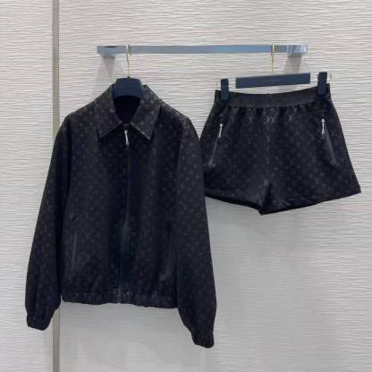 LVプリント ジャケット＆ショートパンツ 2点セット【50％割引+送料無料】