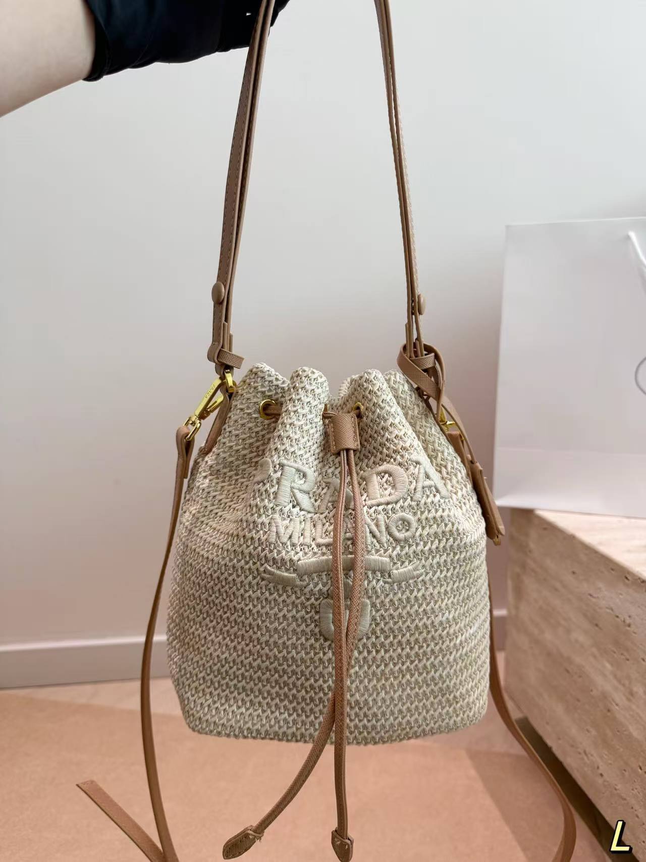 PR4DA ウーブンバケットバッグ【50％割引+送料無料】