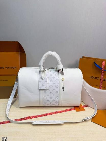 LV ホワイト・トラベルバッグ【50％割引+送料無料】