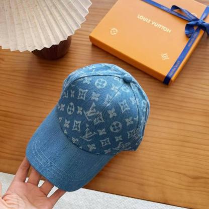 LV デニムプリント・ベースボールキャップ【50％割引+送料無料】