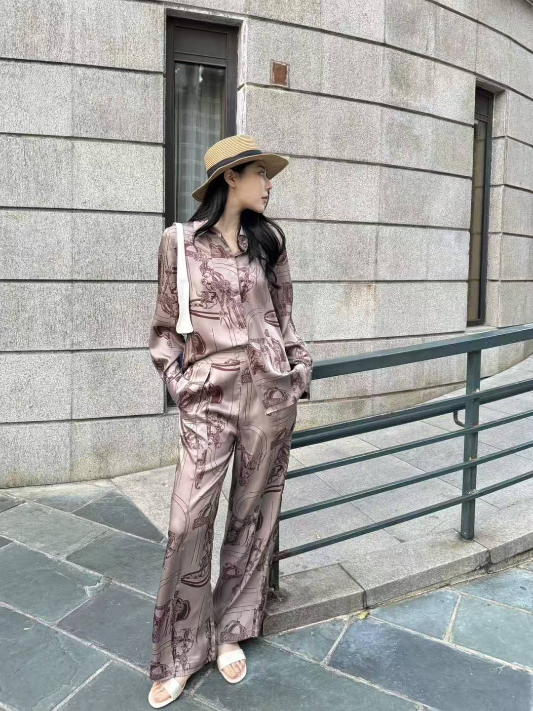 HERME5 プリントシャツ＆パンツ ツーピースセット【50％割引+送料無料】