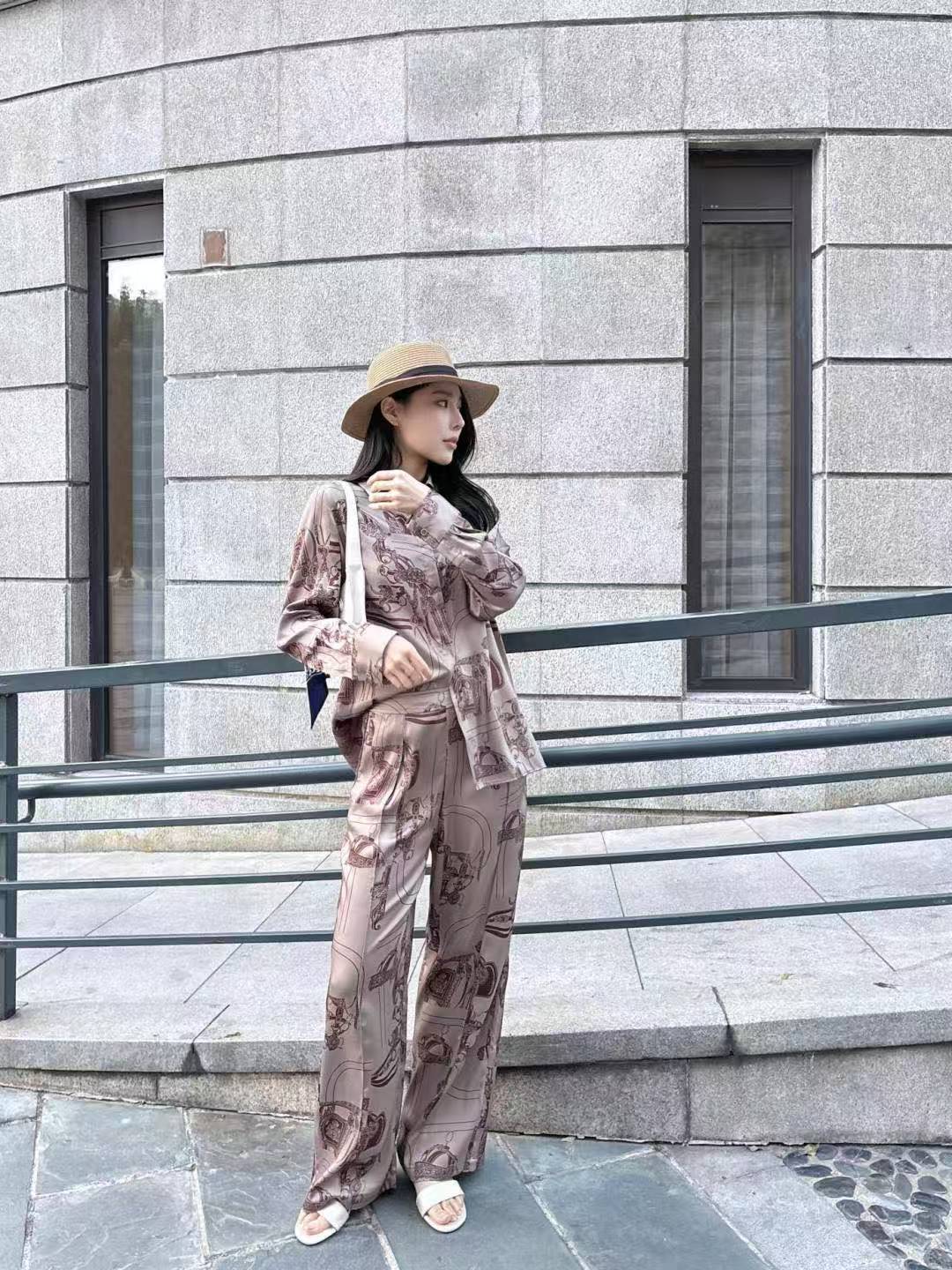 HERME5 プリントシャツ＆パンツ ツーピースセット【50％割引+送料無料】