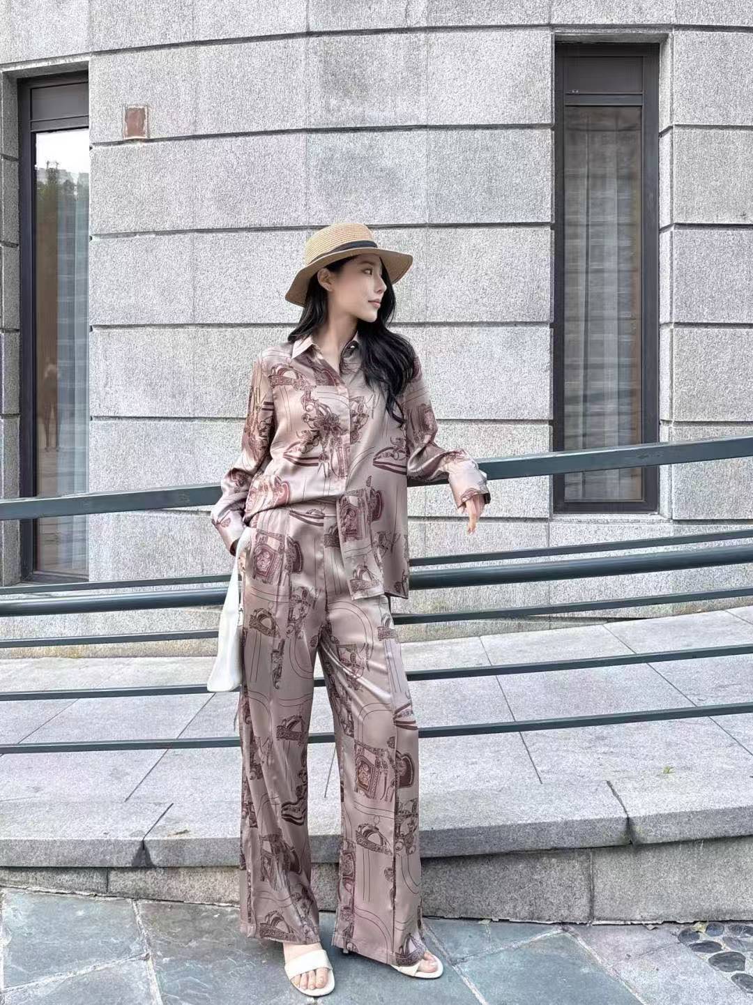 HERME5 プリントシャツ＆パンツ ツーピースセット【50％割引+送料無料】