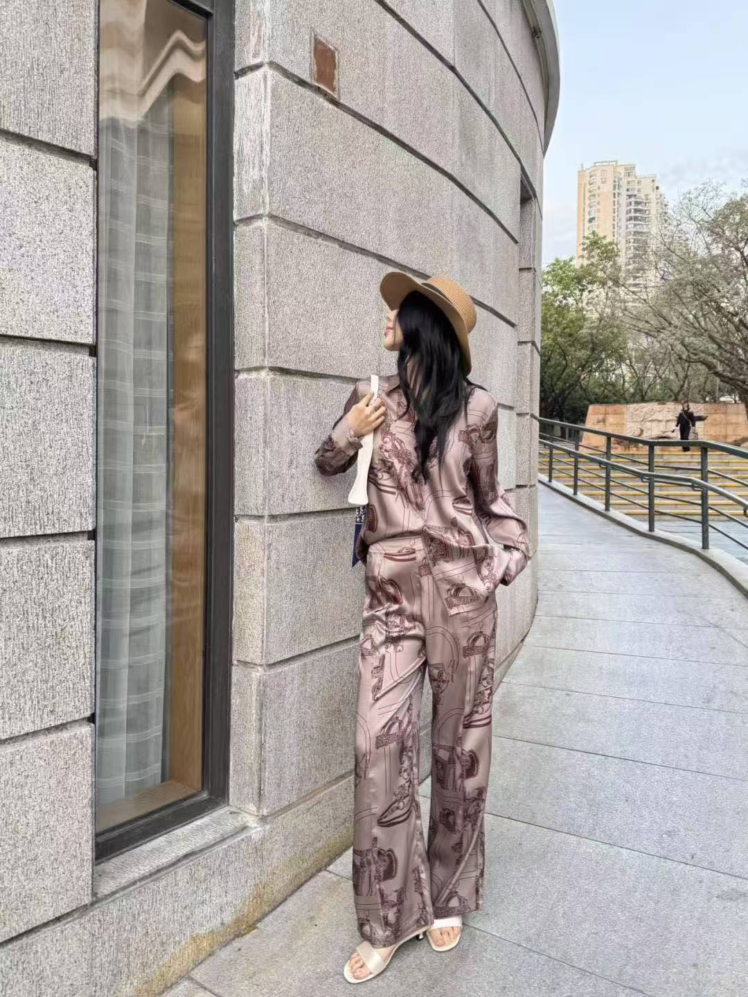 HERME5 プリントシャツ＆パンツ ツーピースセット【50％割引+送料無料】