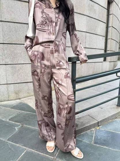 HERME5 プリントシャツ＆パンツ ツーピースセット【50％割引+送料無料】