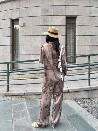 HERME5 プリントシャツ＆パンツ ツーピースセット【50％割引+送料無料】