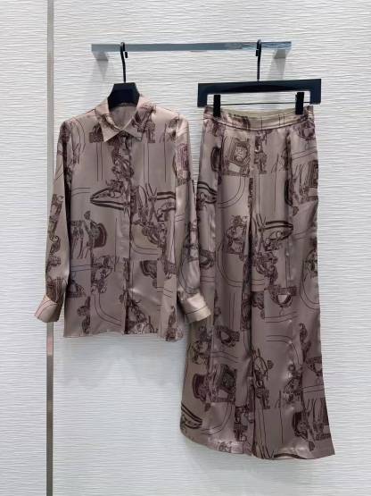 HERME5 プリントシャツ＆パンツ ツーピースセット【50％割引+送料無料】