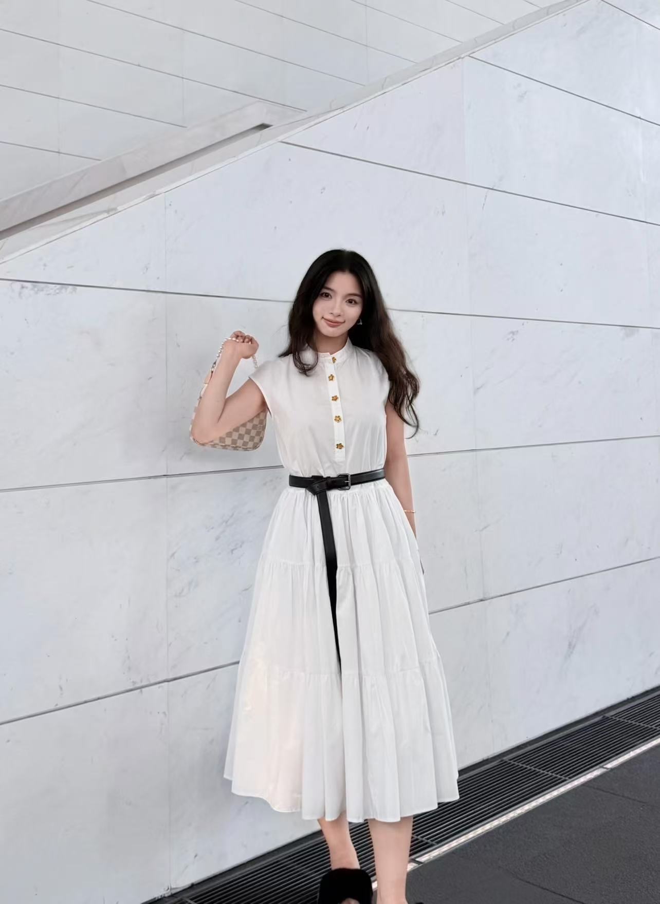 LV 高品質ノースリーブドレス【50％割引+送料無料】