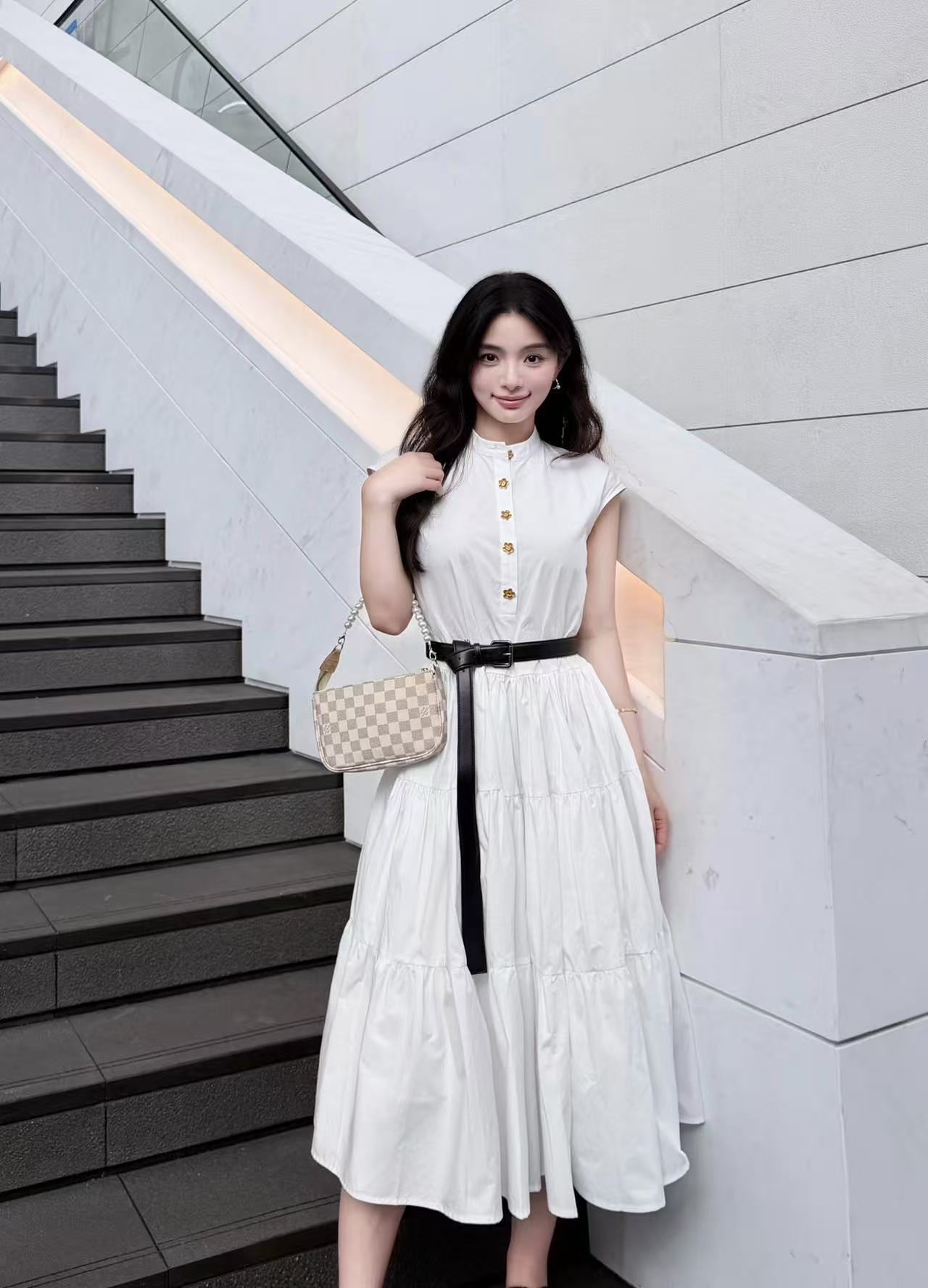 LV 高品質ノースリーブドレス【50％割引+送料無料】