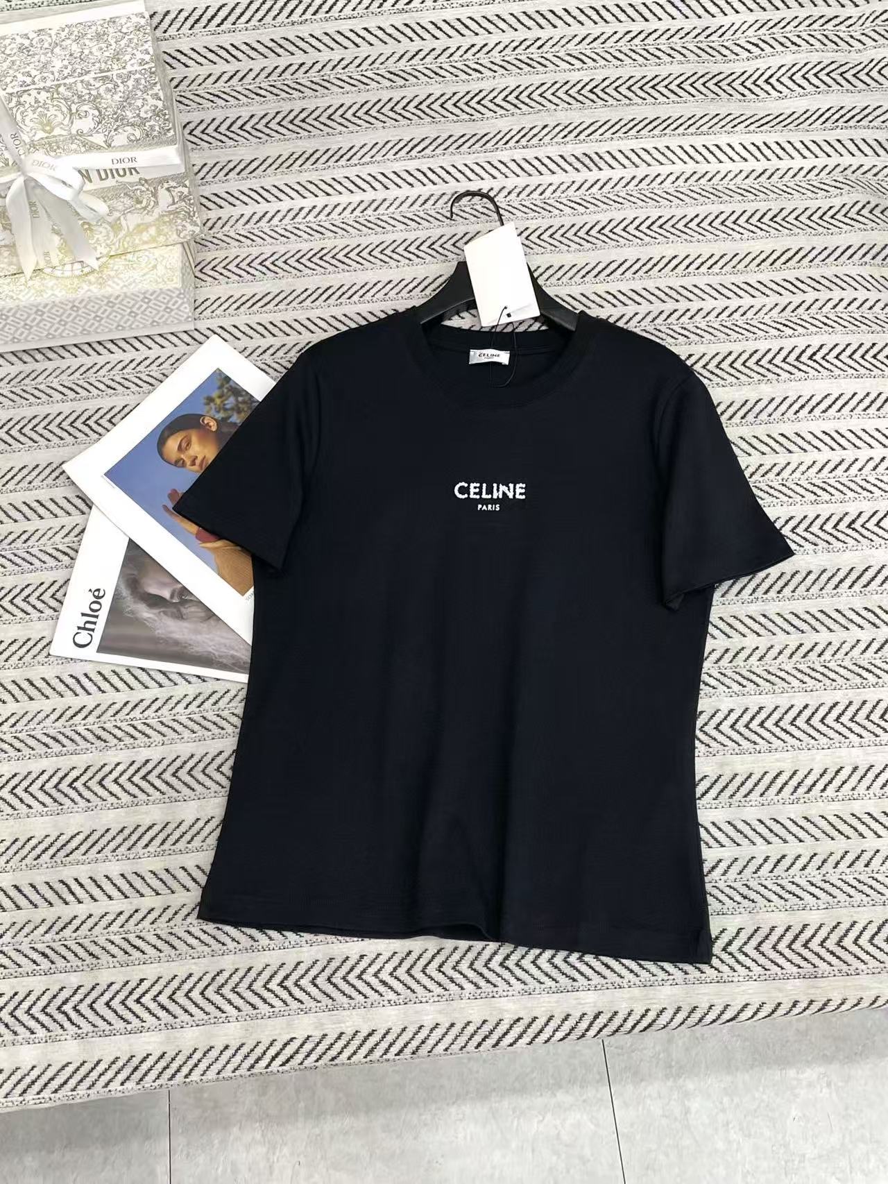 CEL1NE レタービーズTシャツ【50％割引+送料無料】