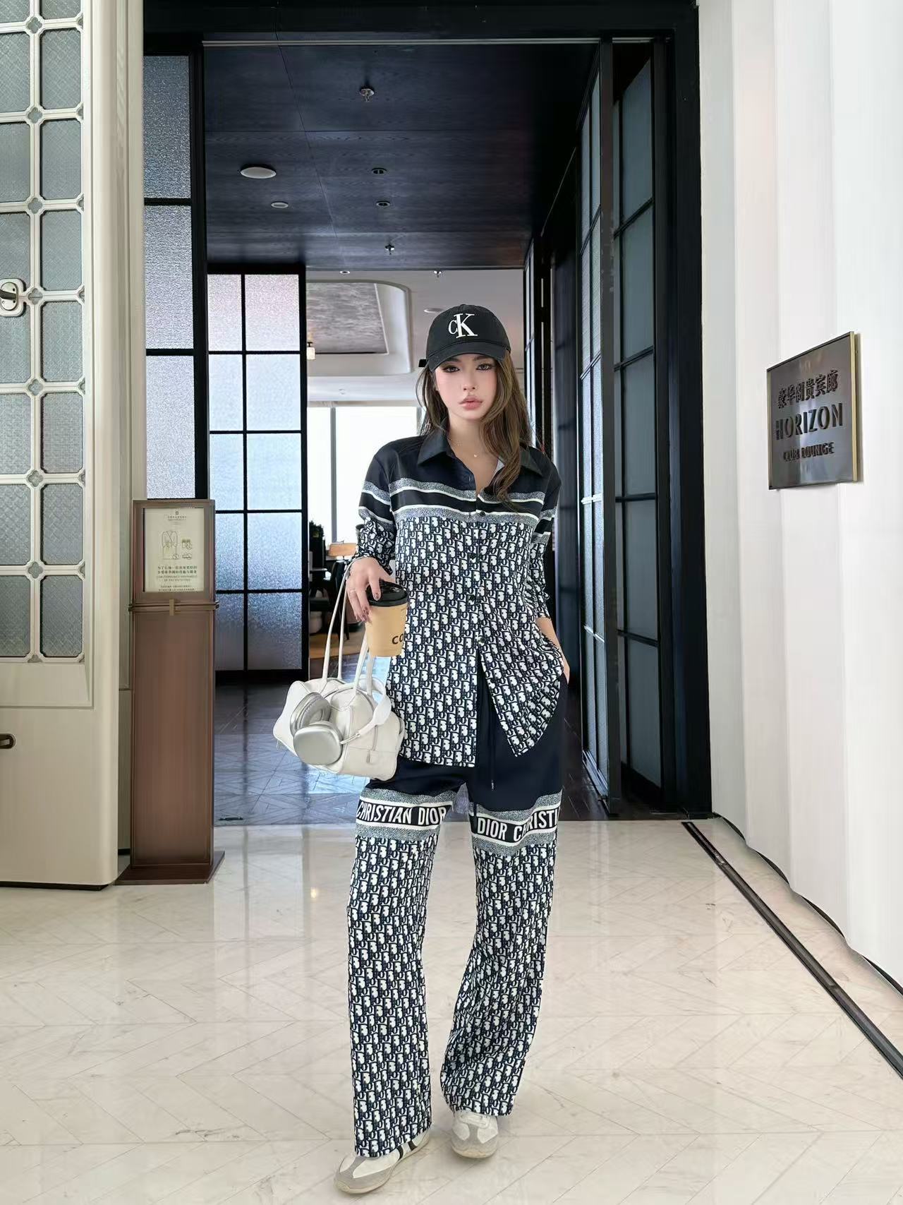 LVプリント シャツ＆トラウザーズ 2ピースセット【50％割引+送料無料】