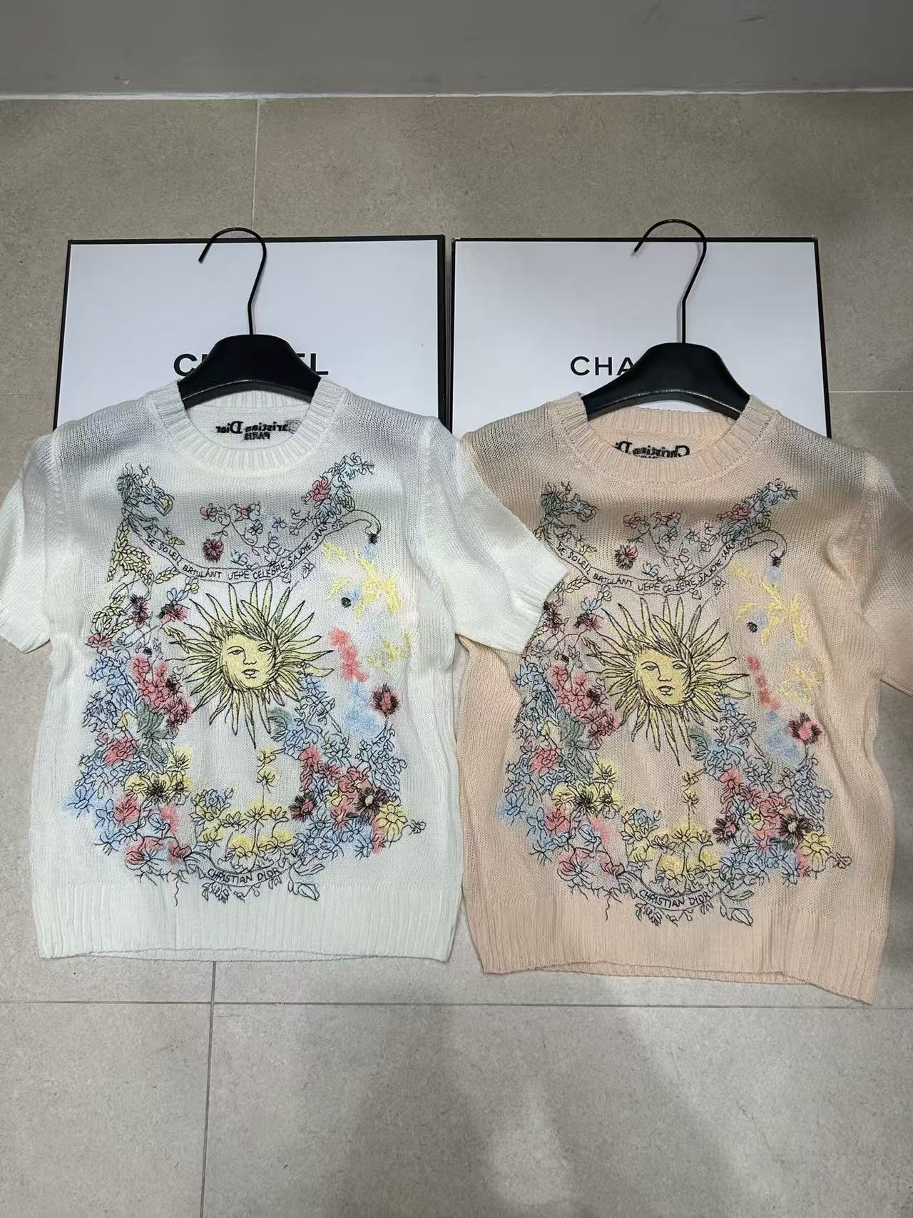 DI0R蝶の刺繍入りウールセーター【50％割引+送料無料】