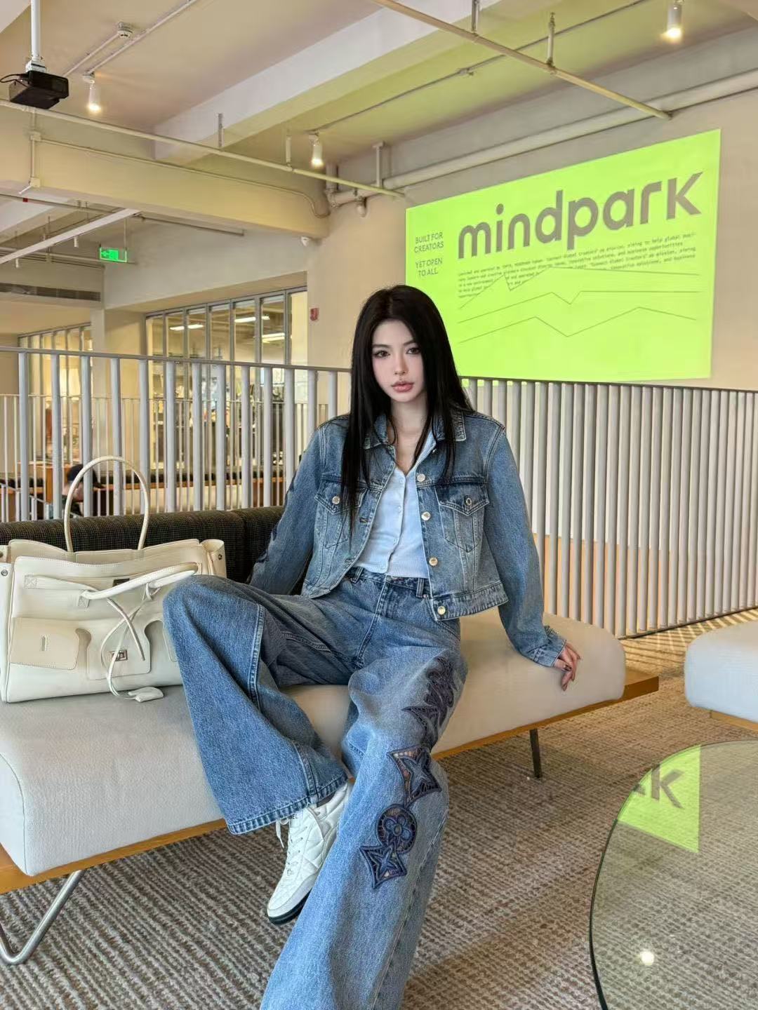 LV刺繍入りデニムショーツ／ジャケット【50％割引+送料無料】