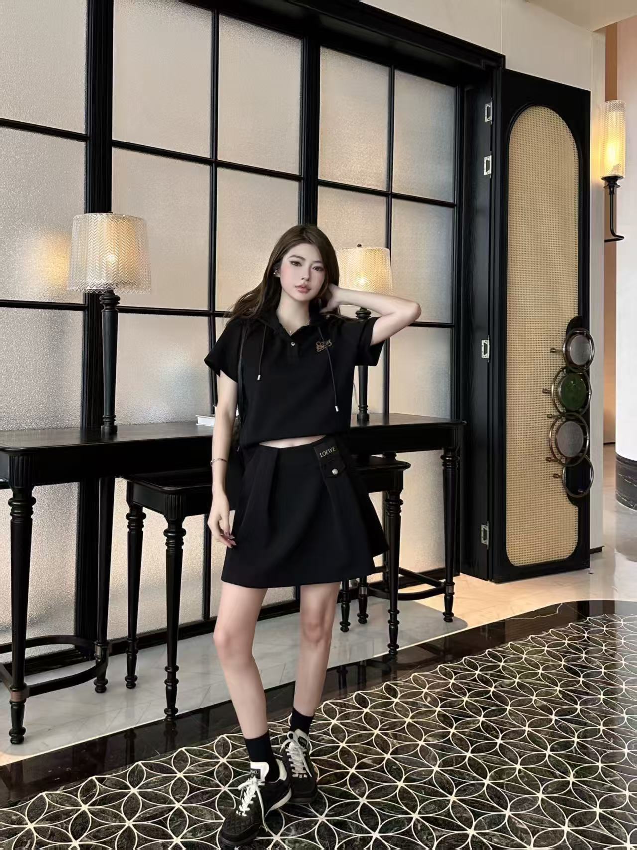 L0WEW パーカーとスカートのツーピースセット【50％割引+送料無料】