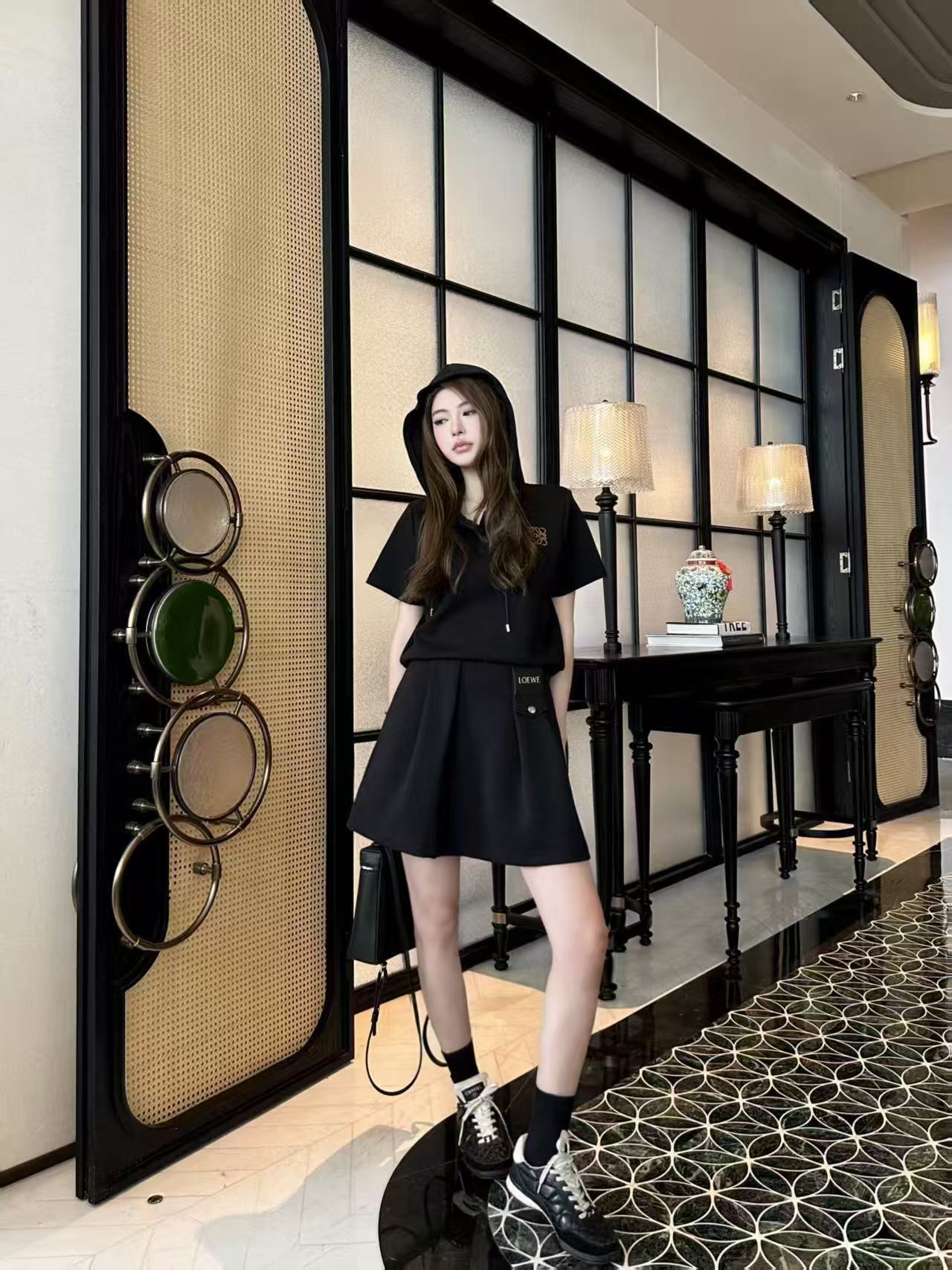 L0WEW パーカーとスカートのツーピースセット【50％割引+送料無料】